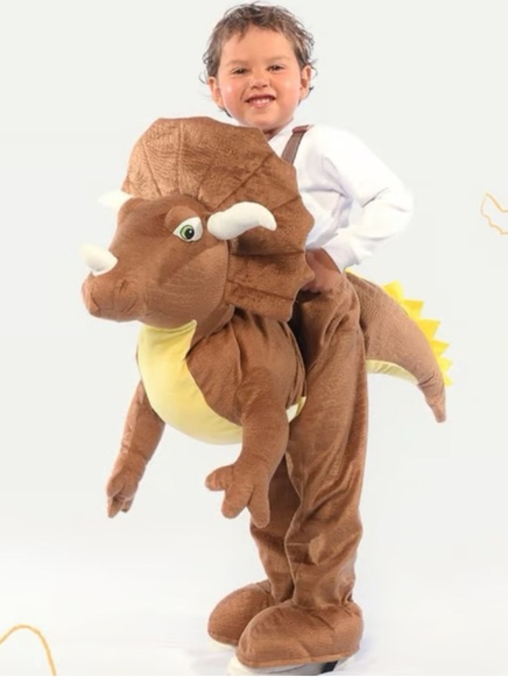 Target Brown and Cream Triceratops Ride-On Kids Costume